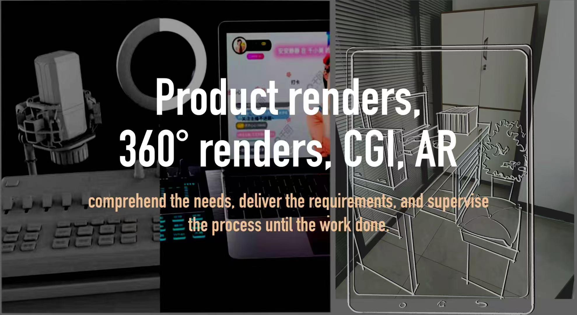 Product Lifestyle Images & Videos, 3D Renders, 360° Renders, CGI, and AR in China